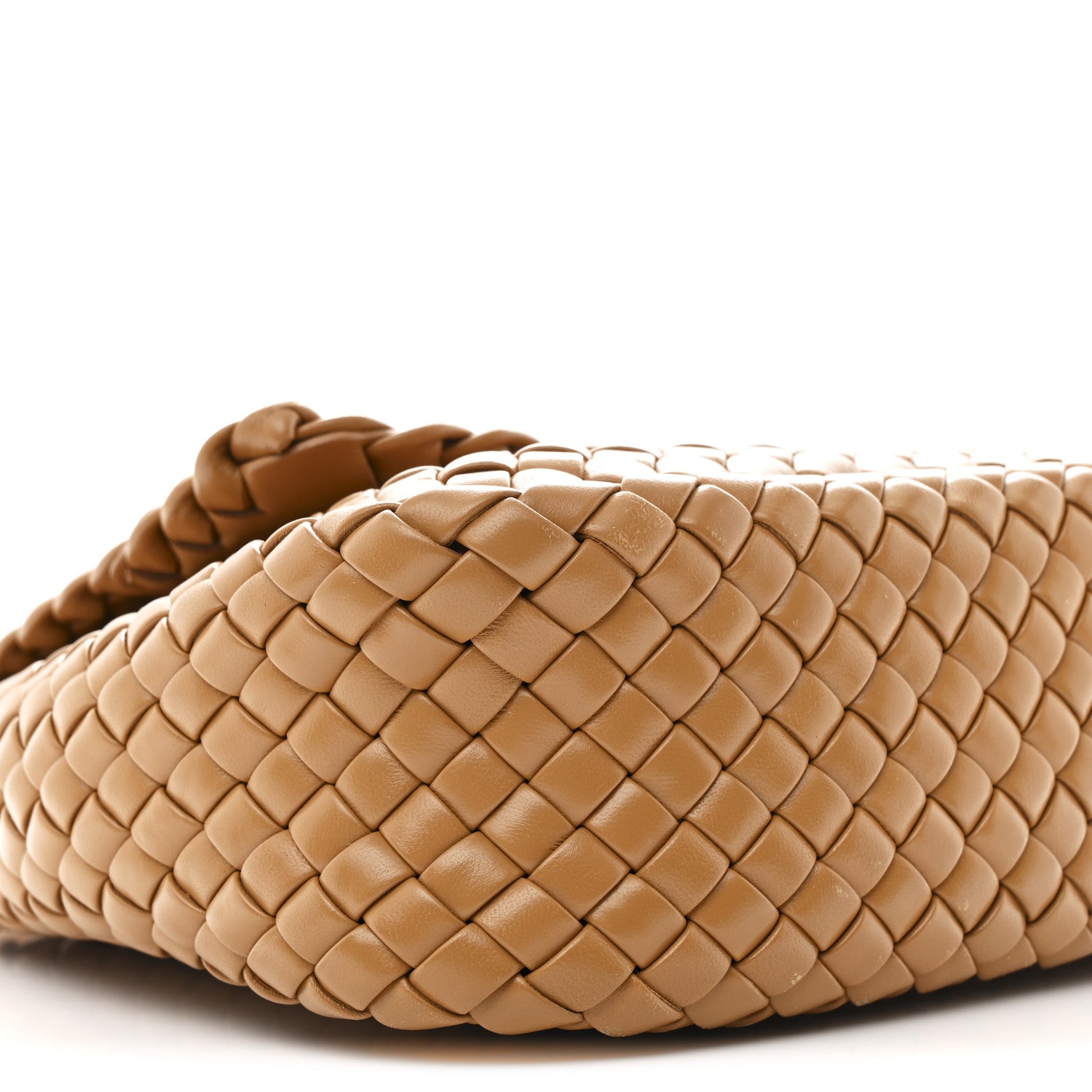 Bottega Veneta Nappa Intreccicio Padded Small Cobble Shoulder Bag Caramel 8 of 9