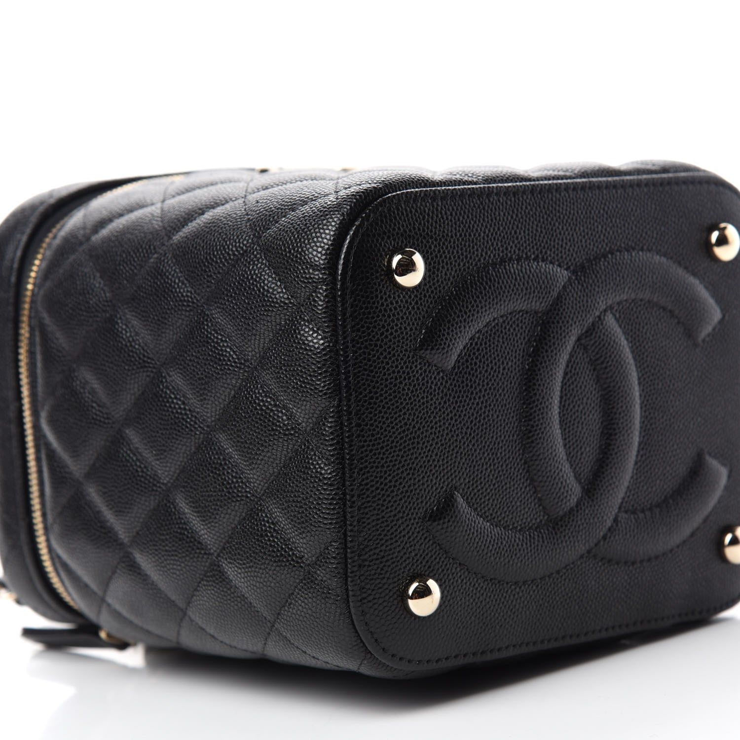 Chanel Caviar Quilted Small Vanity Case With Chain Black 6 of 10