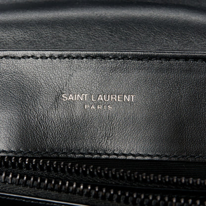 Saint Laurent Calfskin Y Quilted Monogram Monochrome Small Loulou Chain Satchel Black 6 of 11