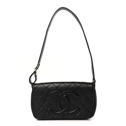Chanel Caviar Quilted Timeless CC Flap Shoulder Bag Black 1 of 9