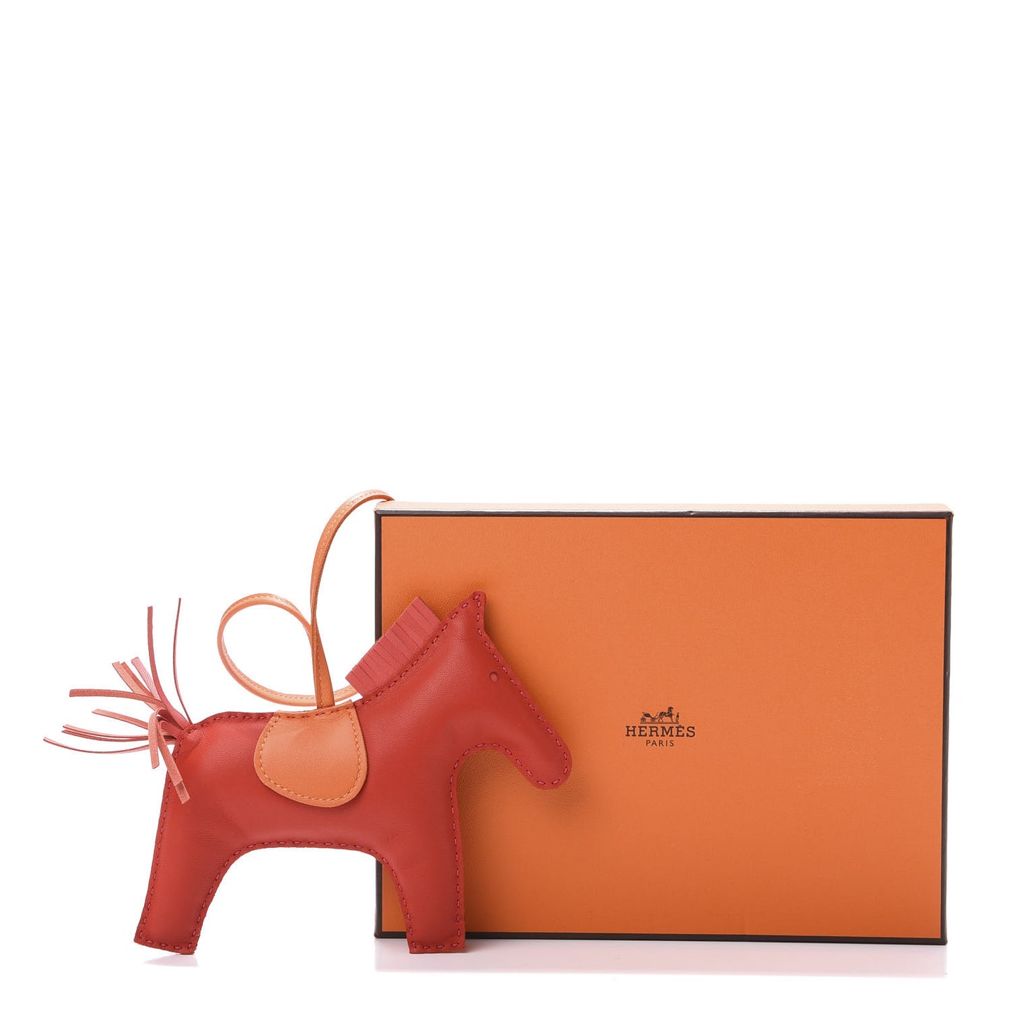 Milo Lambskin Grigri Rodeo Horse Bag Charm PM Rouge Rose Indien Jaipur Feu