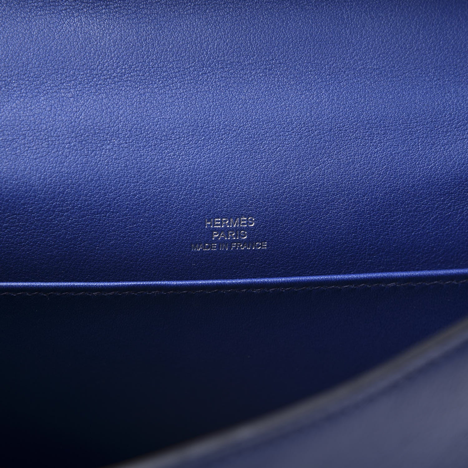 Hermes Swift Kelly Pochette Clutch Bleu Saphir 7 of 8