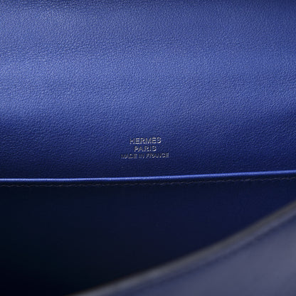 Hermes Swift Kelly Pochette Clutch Bleu Saphir 7 of 8
