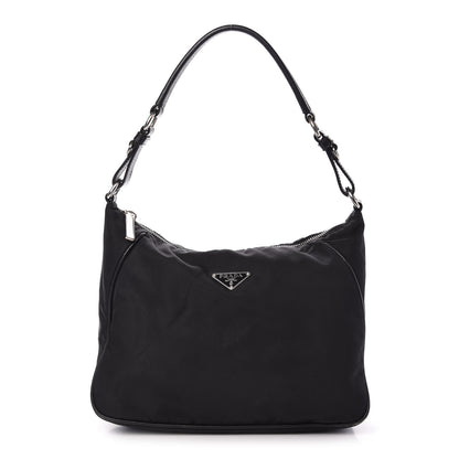 Prada Tessuto Nylon Saffiano Hobo Black 1 of 11