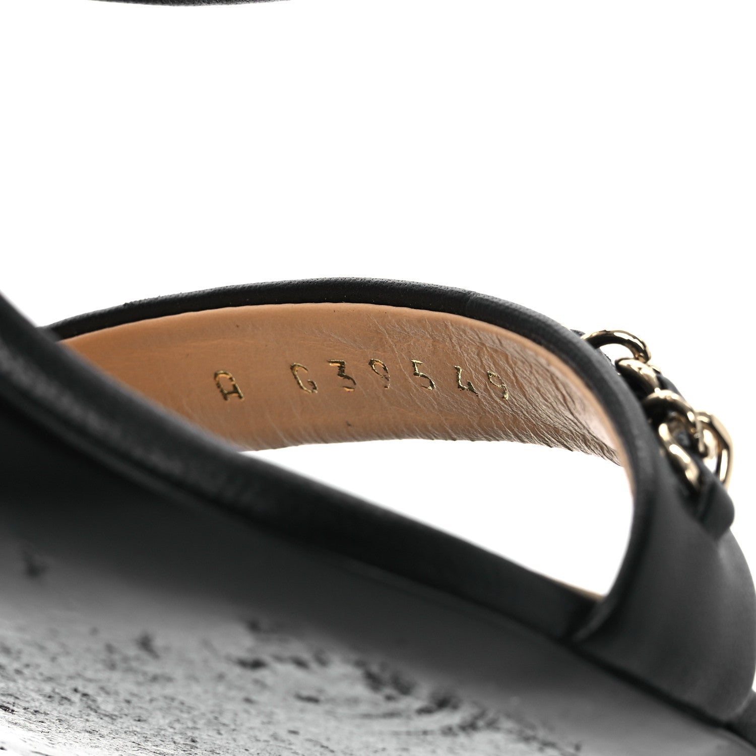 Chanel Lambskin Chain Strap Sandals 40 Black 10 of 14