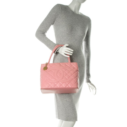 Chanel Caviar Quilted Medallion Tote Light Pink 2 of 12