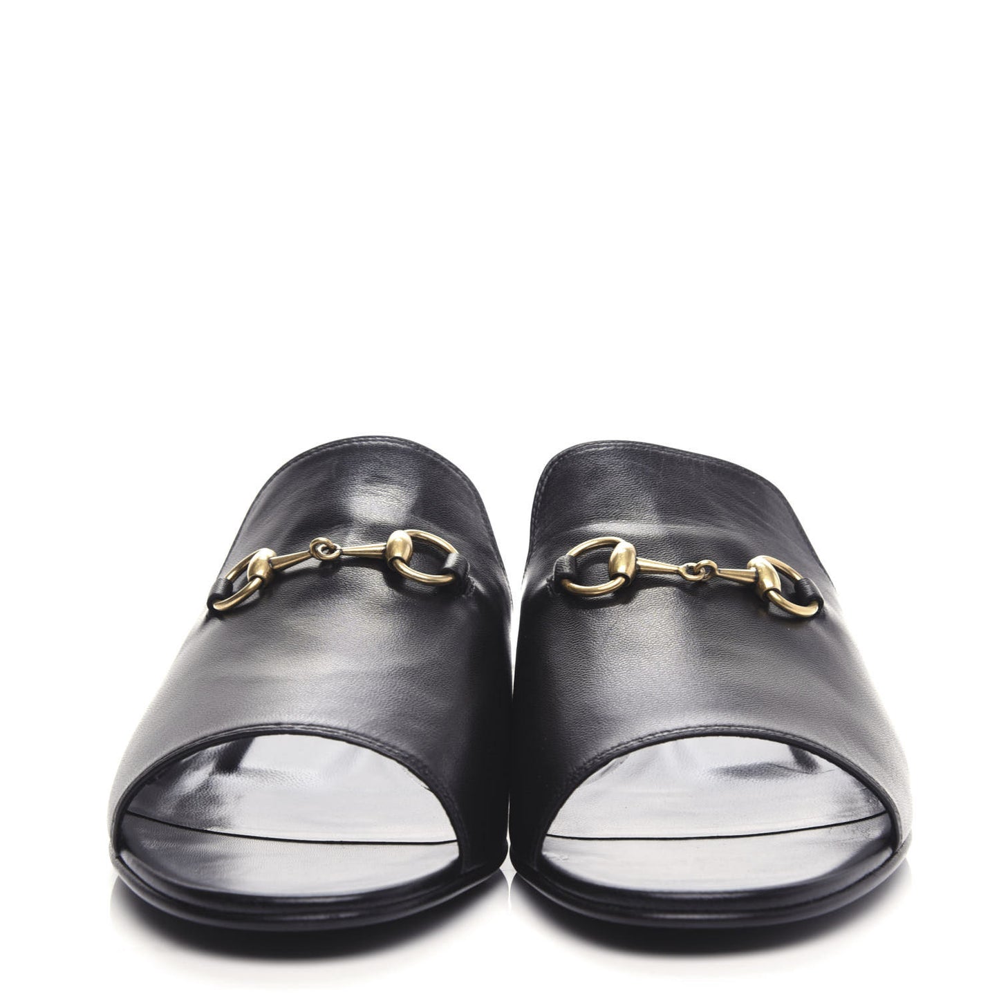 Malaga Kid Horsebit Slide Sandals 39 Black