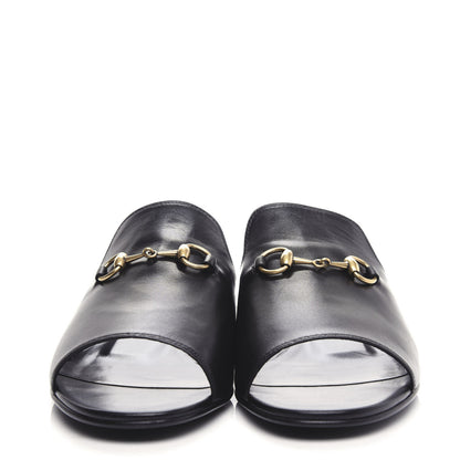 Gucci Malaga Kid Horsebit Slide Sandals 39 Black 2 of 11
