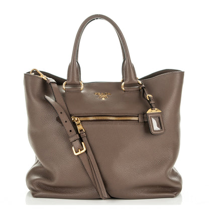 Prada Vitello Daino Shopping Tote Bambu 1 of 8