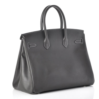 Hermes Epsom Horseshoe Birkin 35 Etain Lilac 3 of 27