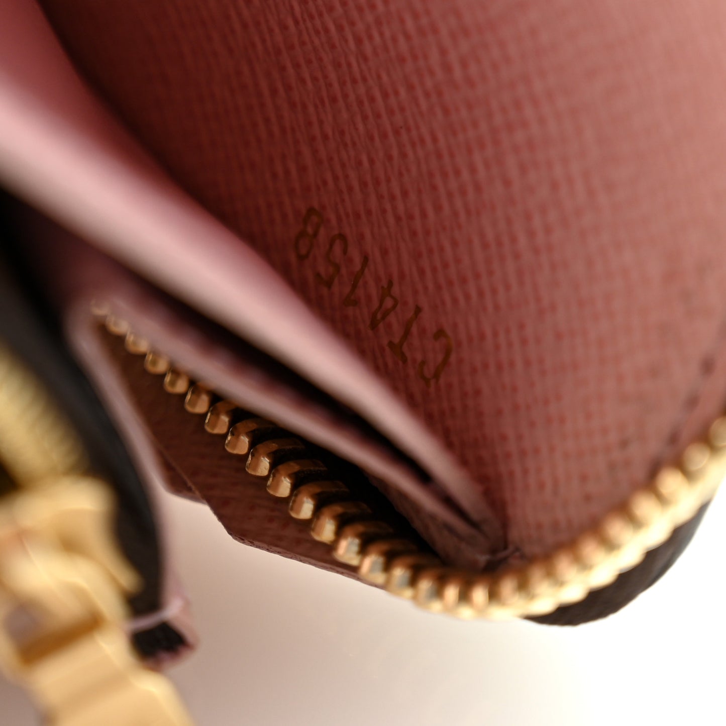 Monogram Clemence Wallet Rose Ballerine