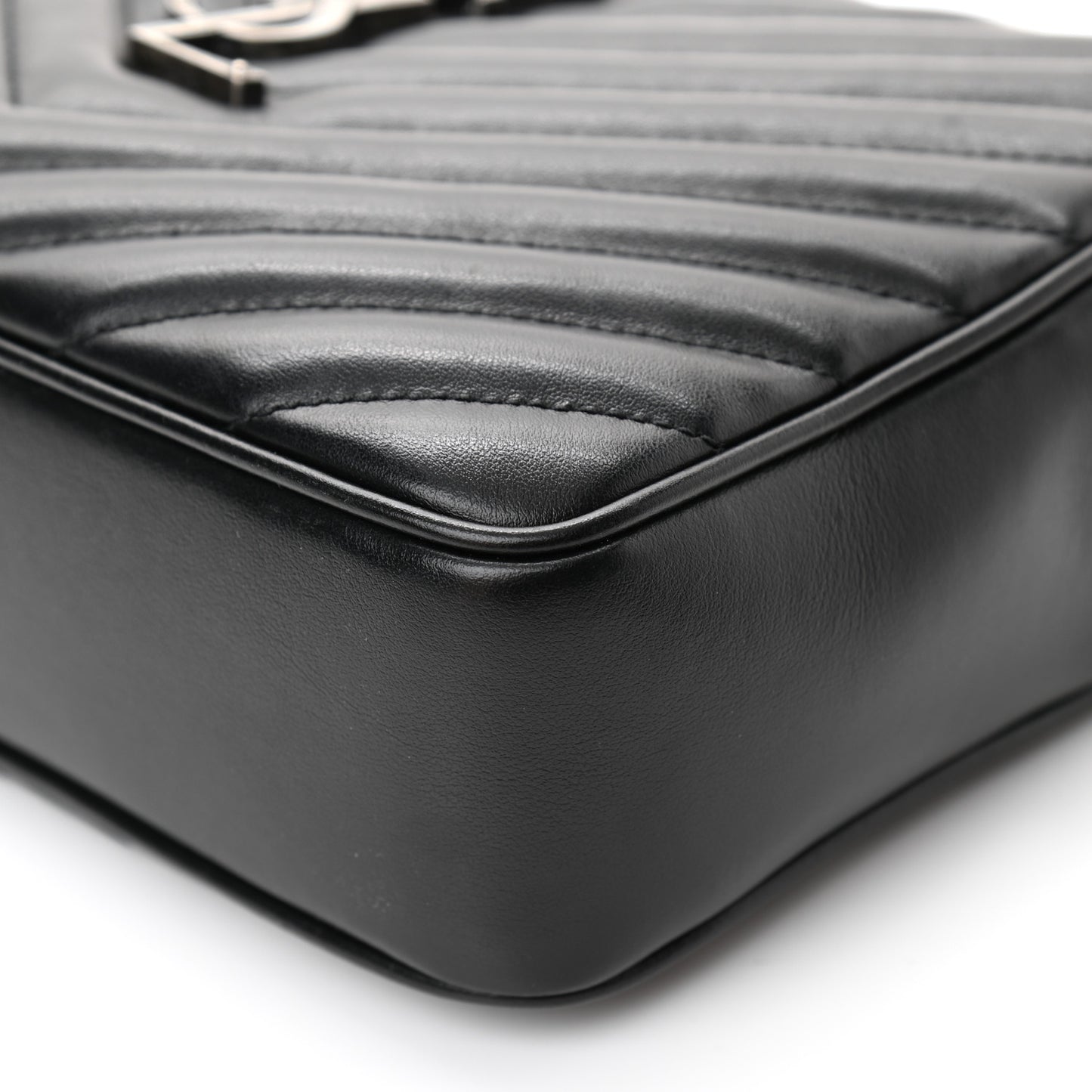 Calfskin Matelasse Monogram Lou Camera Bag Black