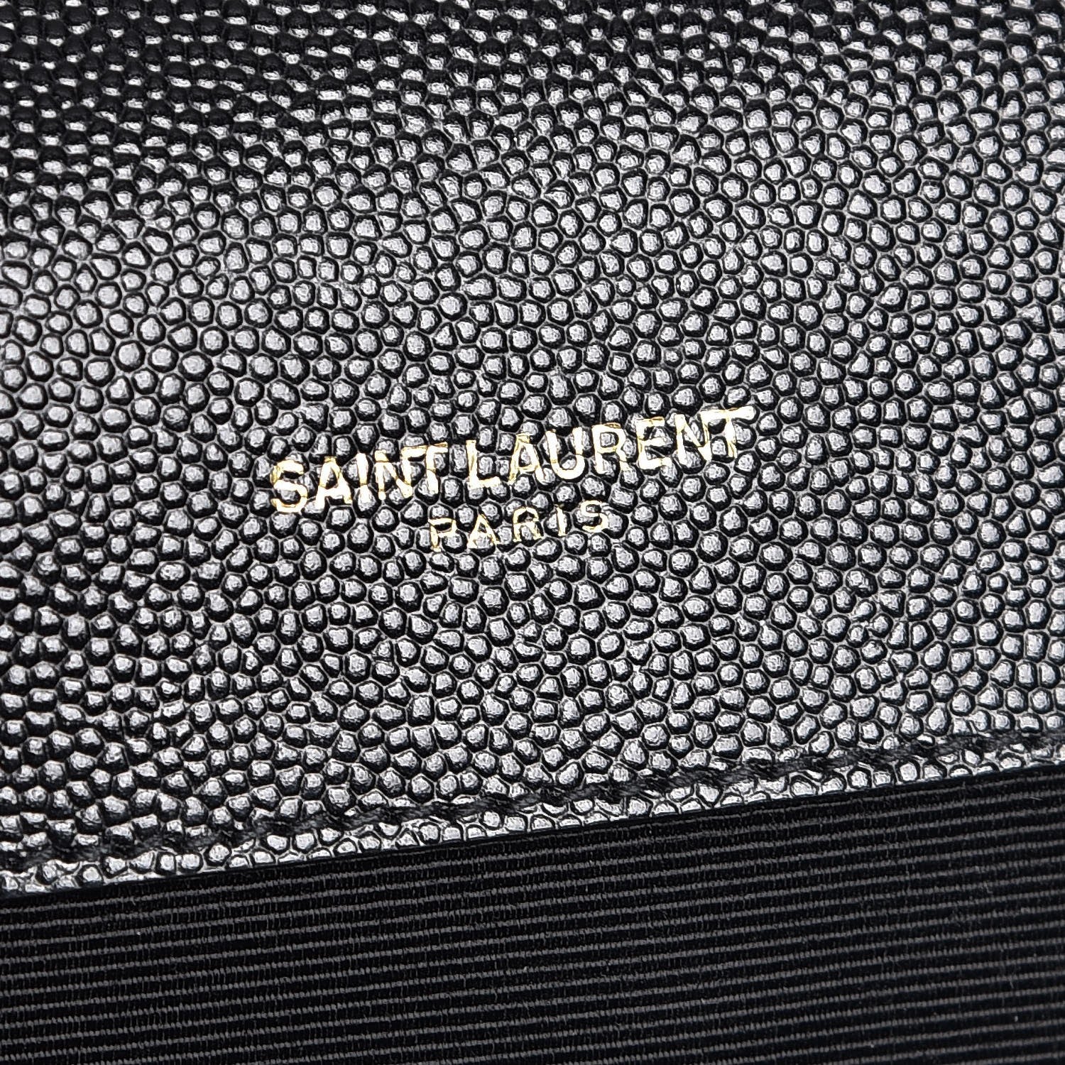 Saint Laurent Grain De Poudre Matelasse Chevron Large Monogram Satchel Black 6 of 8
