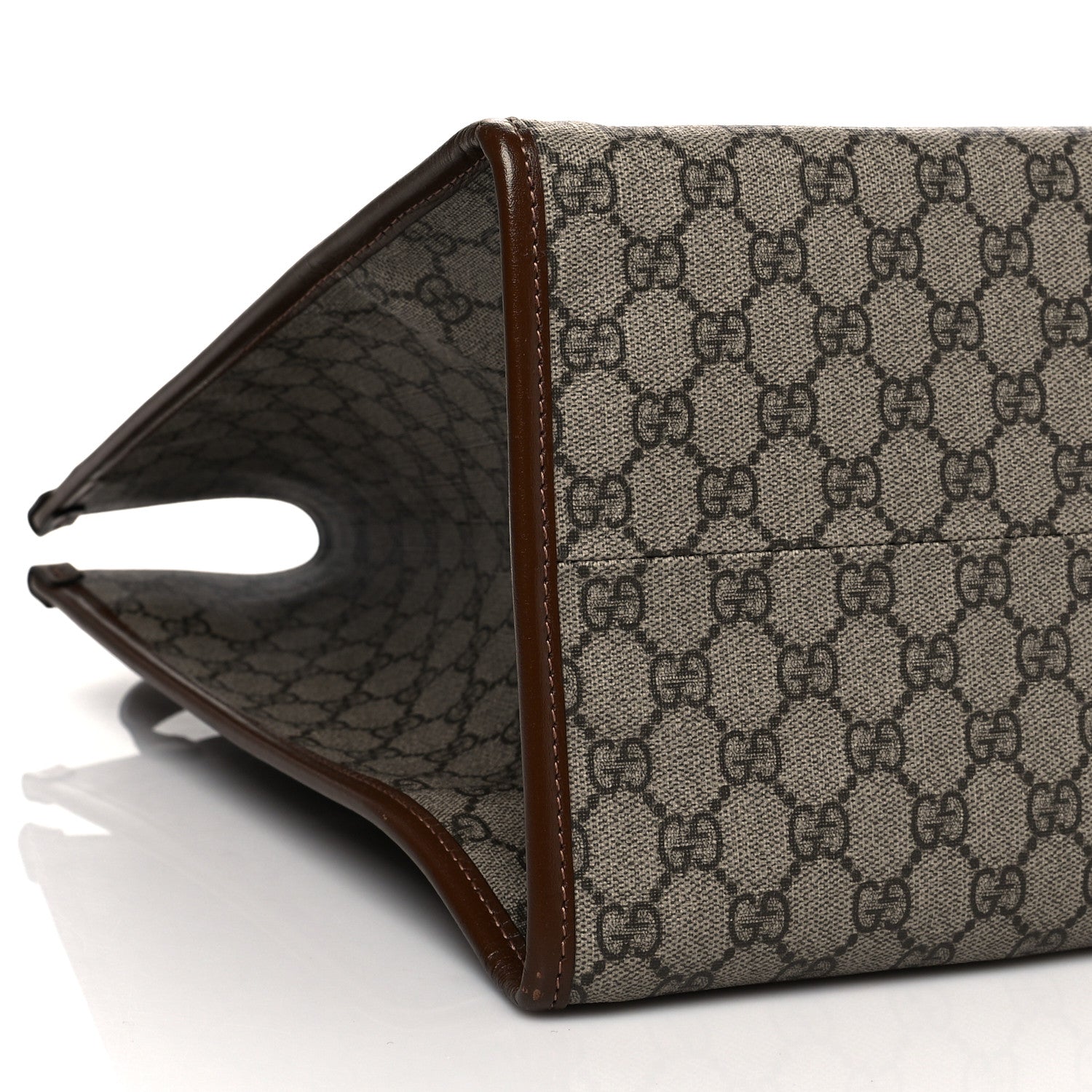 Gucci GG Supreme Monogram Fake/Not Large Retro Interlocking G Tote Bag Beige Brown Sugar 9 of 11