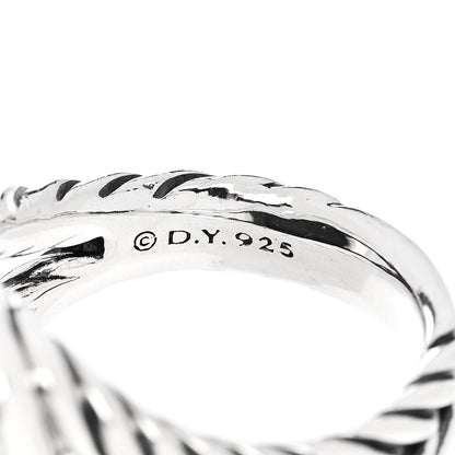 David Yurman Sterling Silver Diamond Black Orchid 14mm Albion Ring 52 6 5 of 5