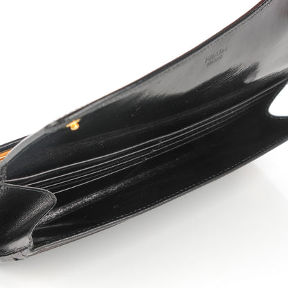 Prada Goatskin Chic Kisslock Flap Wallet Black 5 of 8