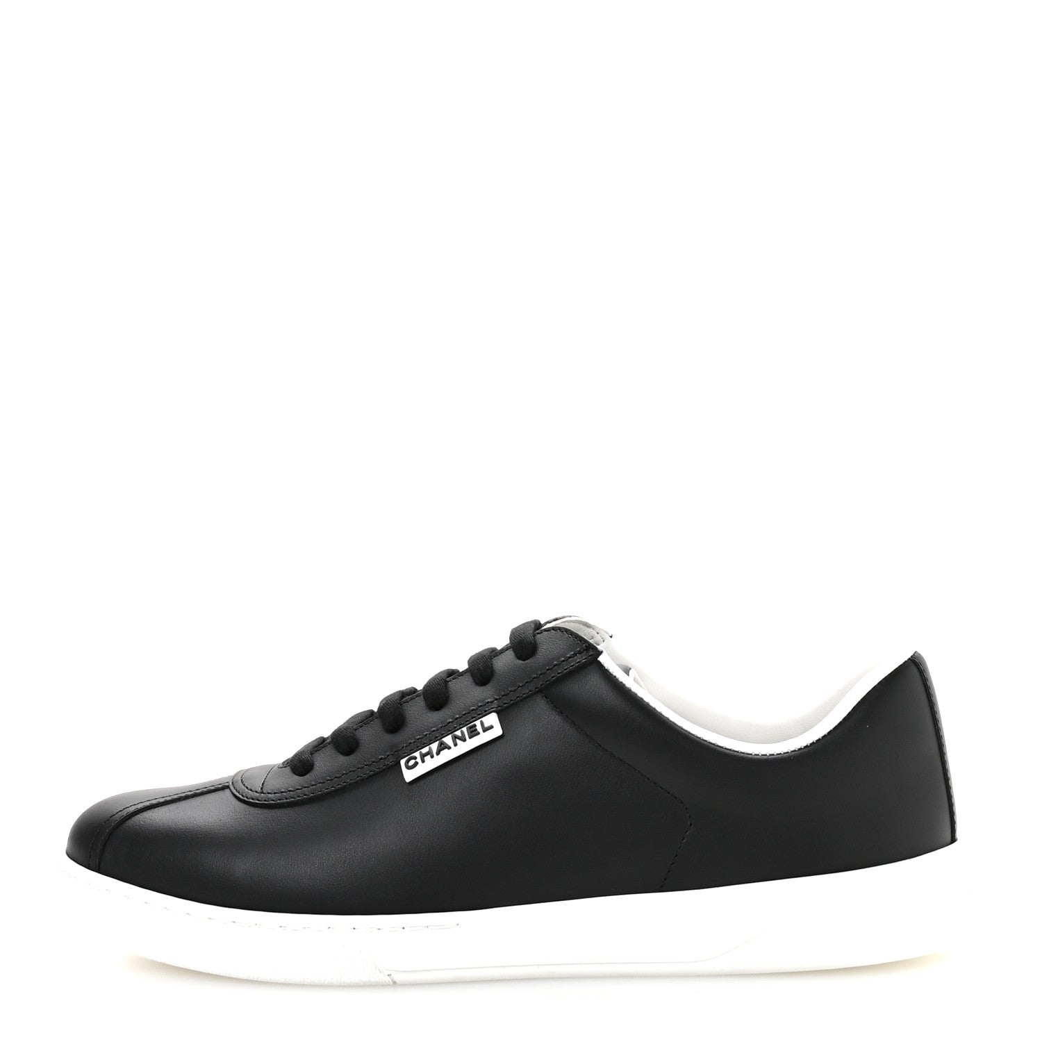 Chanel Calfskin CC Mens Uniform Sneakers 43 Black 1 of 8