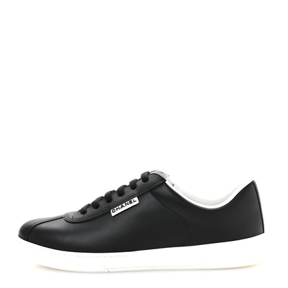 Chanel Calfskin CC Mens Uniform Sneakers 43 Black 1 of 8