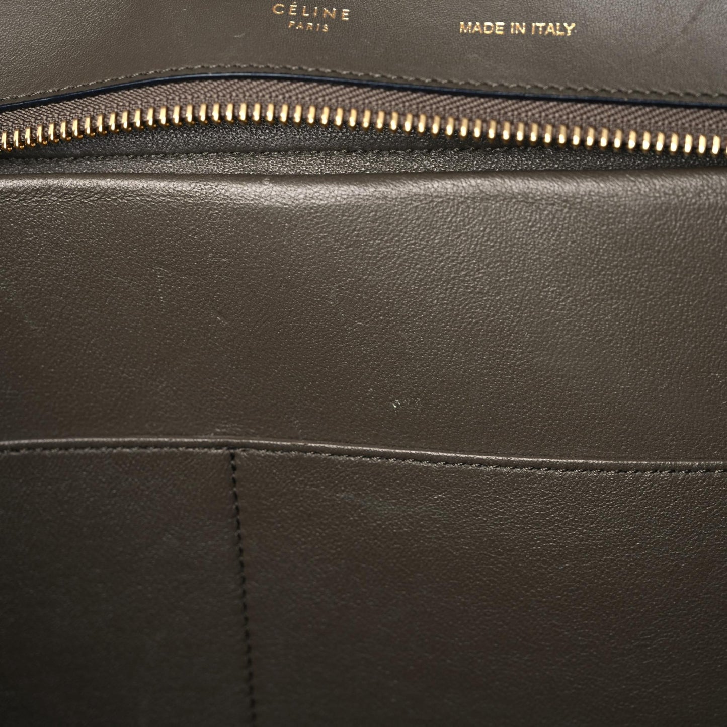 Crocodile Embossed Calfskin Suede Medium Trapeze Taupe