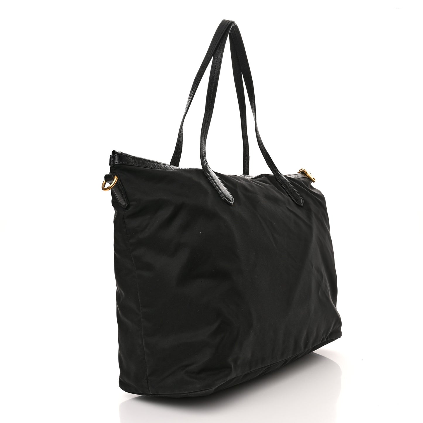 Tessuto Nylon Saffiano Tote Black