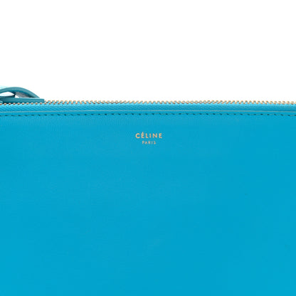 Celine Lambskin Large Trio Crossbody Bag Turquoise 8 of 10