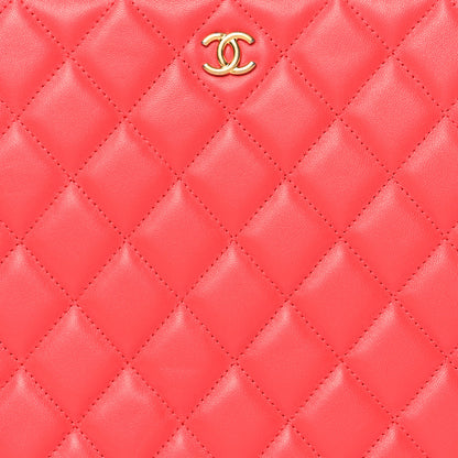 Chanel Lambskin Quilted Medium Cosmetic Case Pink 8 of 11