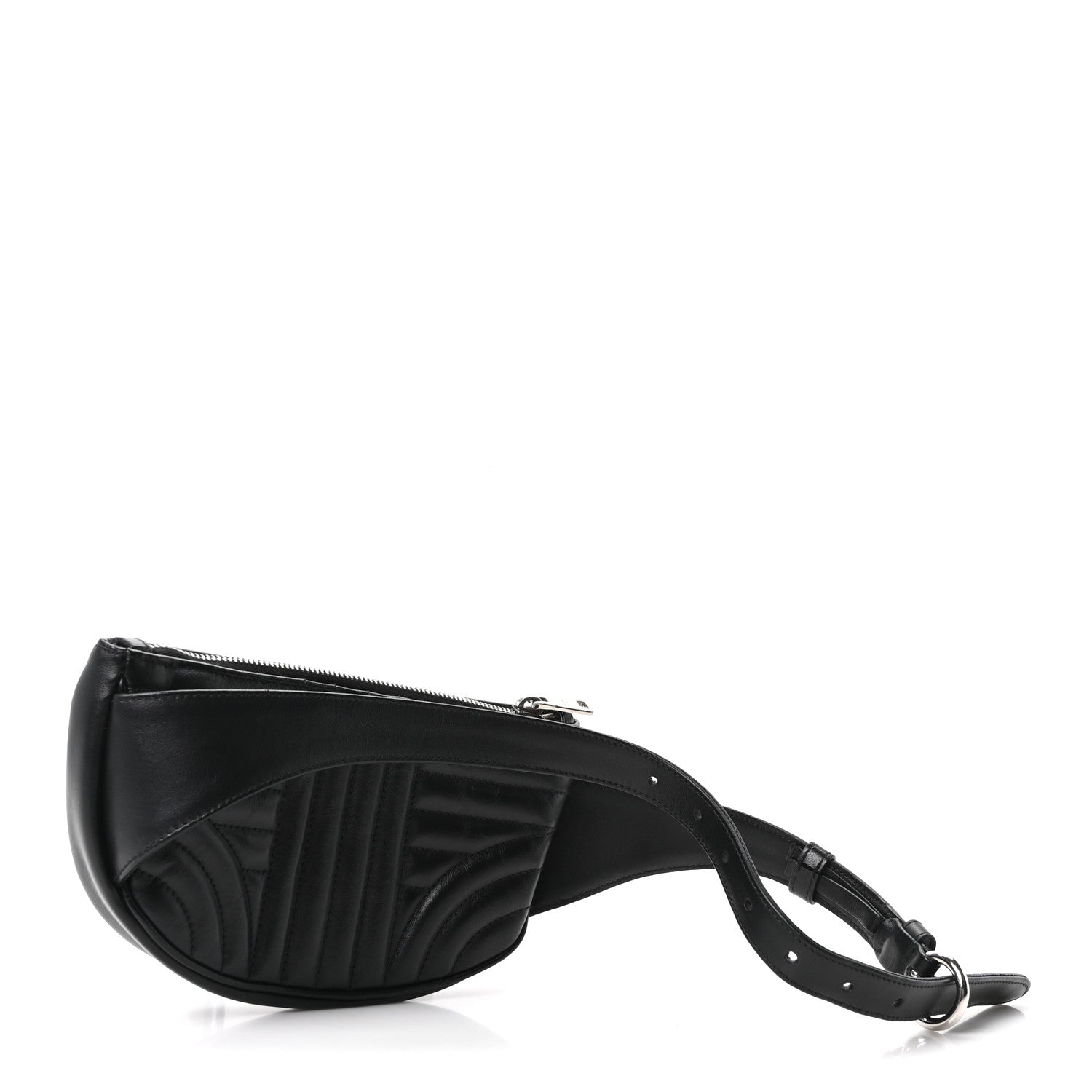 Prada Soft Calfskin Impunture Diagramme Belt Bag Black 2 of 9