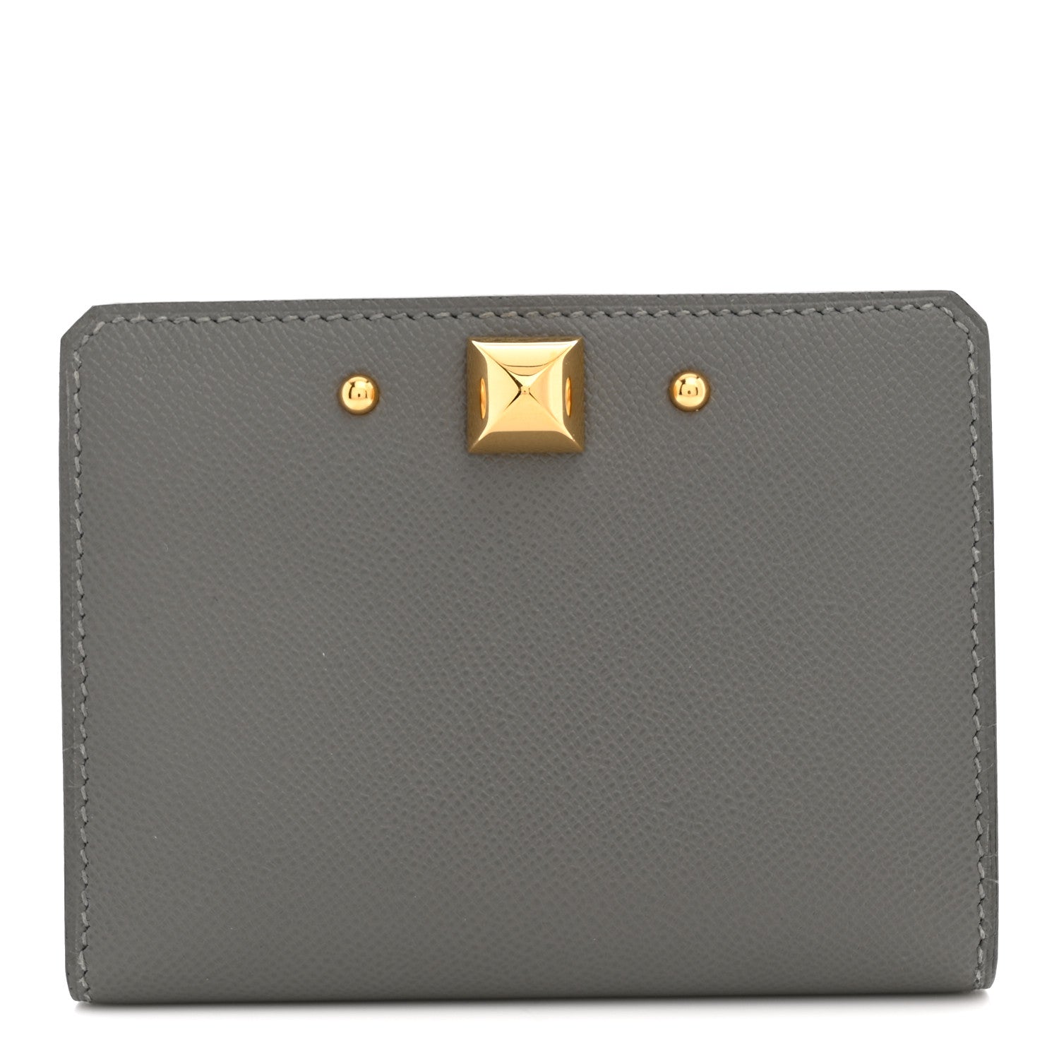 Hermes Madame Calfskin Medor Card Holder Gris Meyer 1 of 7
