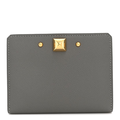 Hermes Madame Calfskin Medor Card Holder Gris Meyer 1 of 7