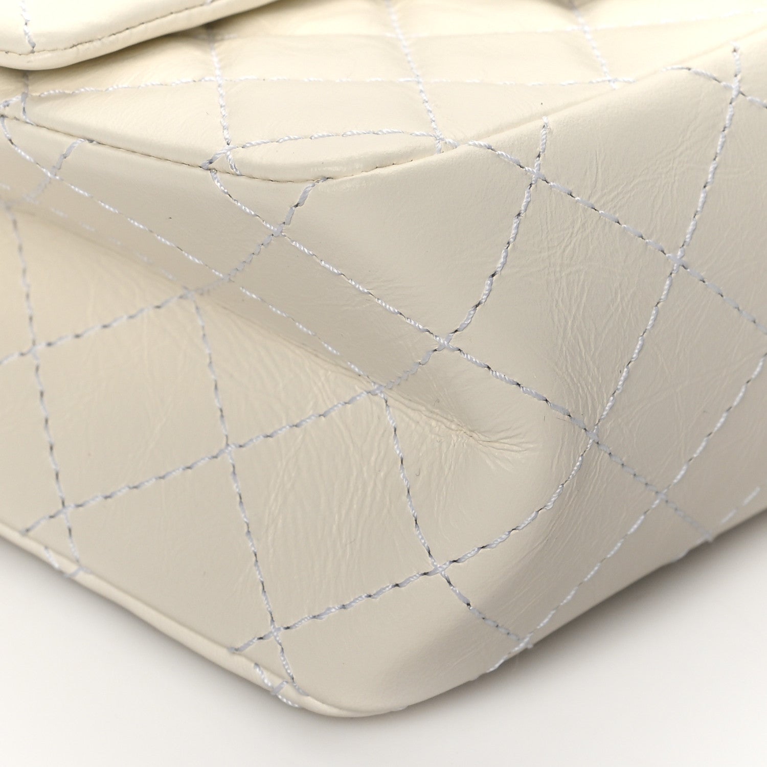 Chanel Aged Calfskin Quilted 2.55 Reissue Mini Flap White 9 of 11