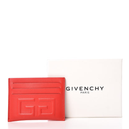 Givenchy Lambskin Logo Emblem Card Holder Red 8 of 8
