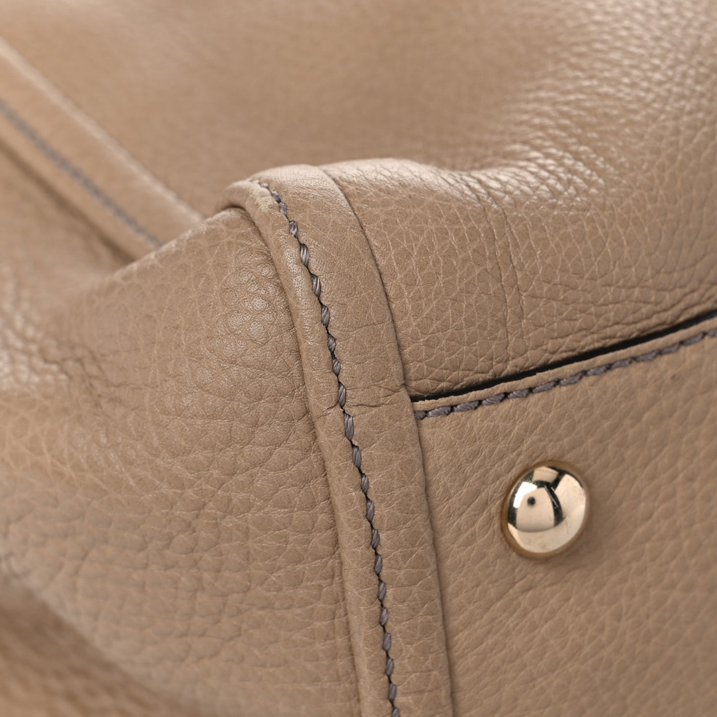 Pebbled Calfskin Medium Soho Shoulder Bag Camelia