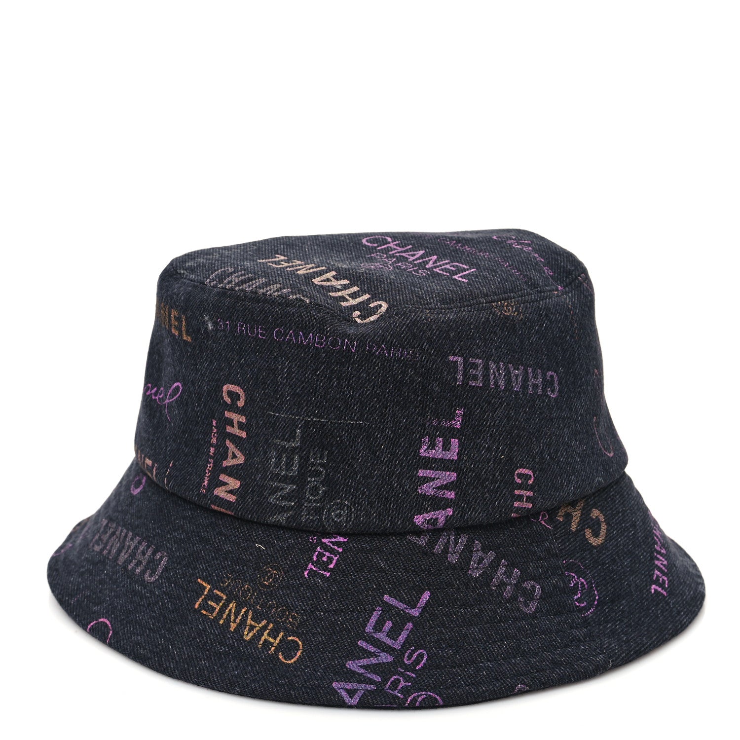 Chanel Denim Mood Cloche Bucket Hat M Black 4 of 8
