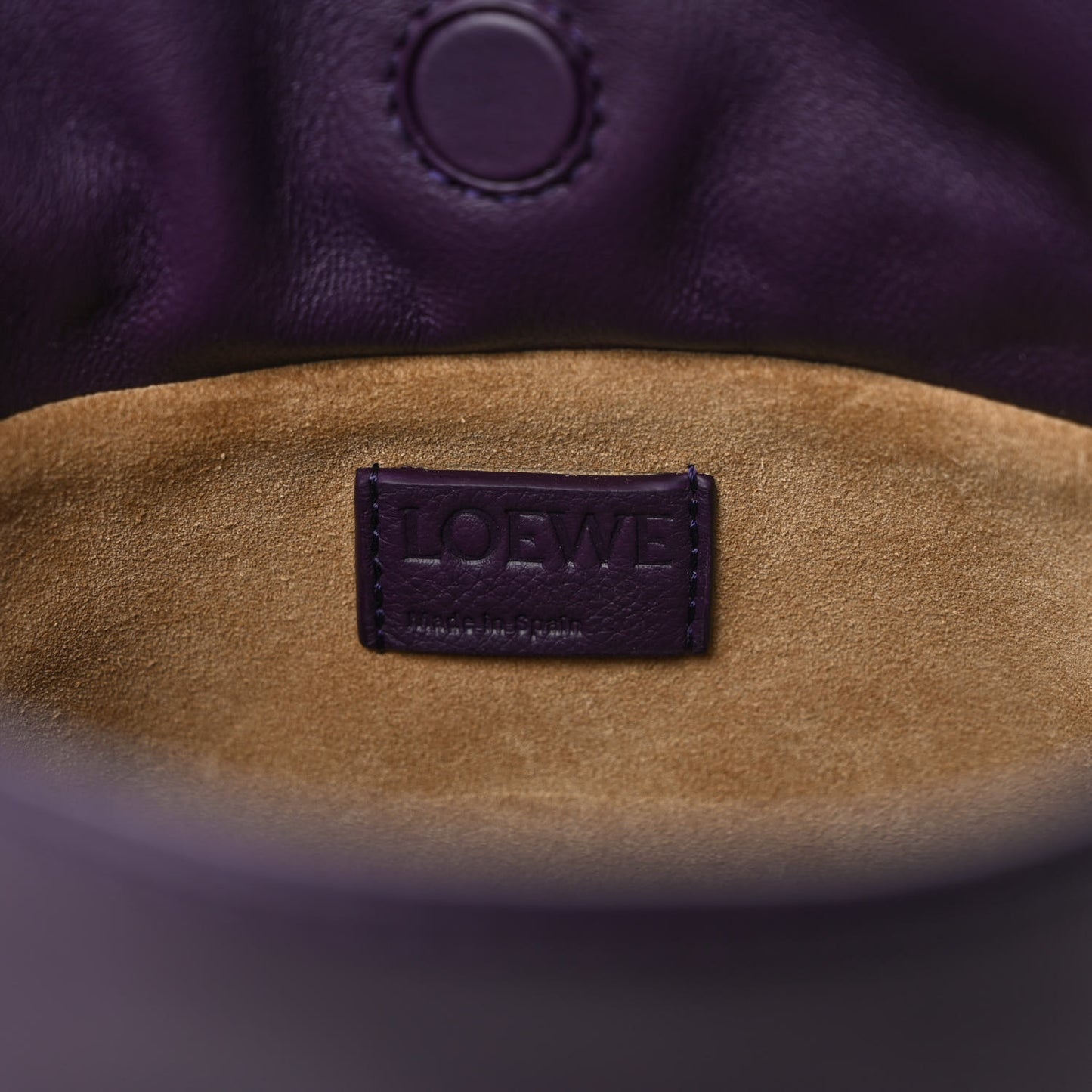 Calfskin Mini Flamenco Knot Clutch Prune