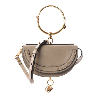 Chloe Calfskin Small Nile Bracelet Minaudiere Bag Motty Grey 1 of 8