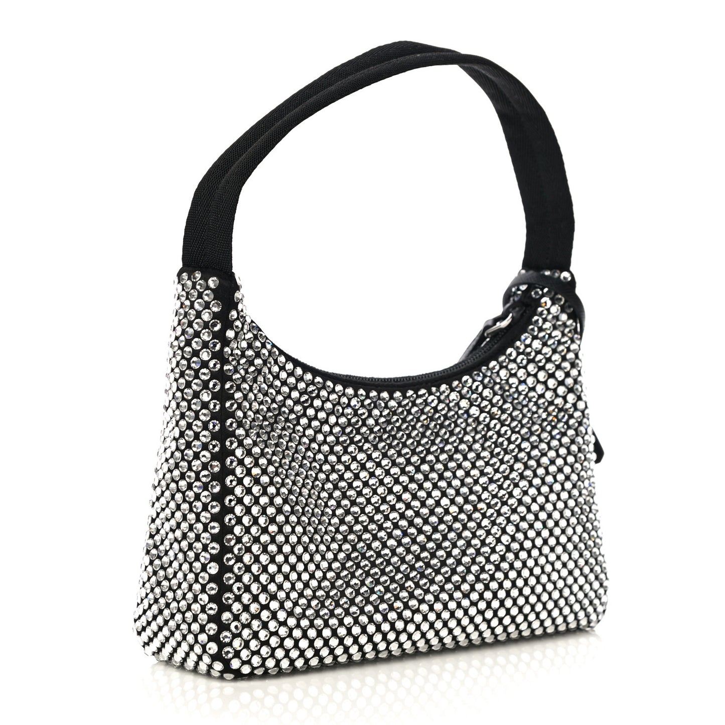 Satin Crystal Mini Re-Edition 2000 Bag Cristal