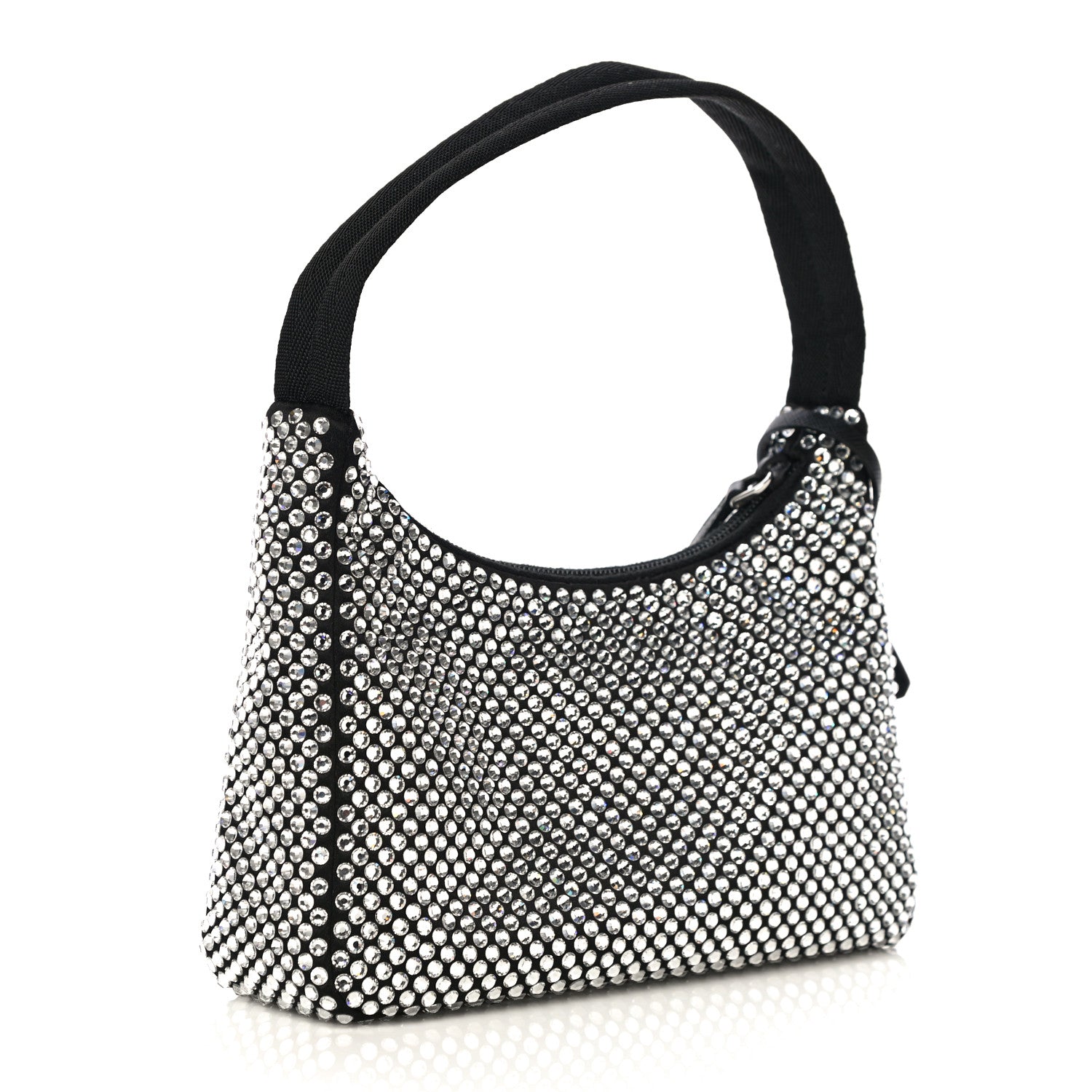 Prada Satin Crystal Mini Re-Edition 2000 Bag Cristal 3 of 13