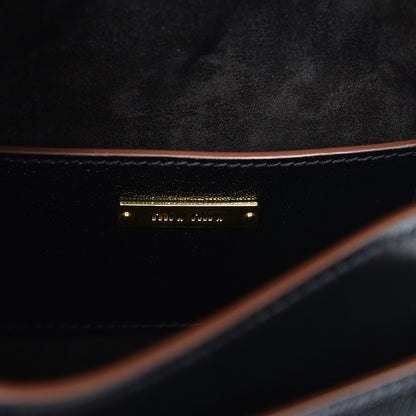 Miu Miu Studded Goatskin Jewel Buckle Dahlia Shoulder Bag Nero Black 6 of 8