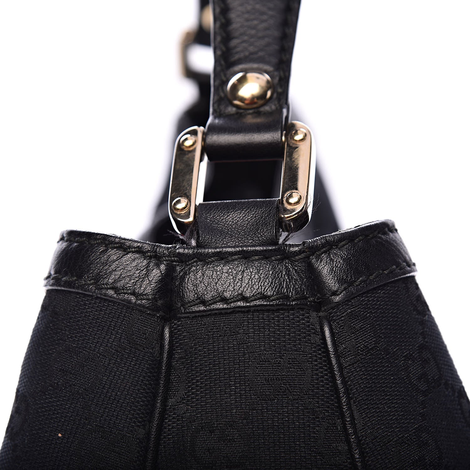 Gucci Monogram Large New Ladies Web Hobo Black 9 of 15