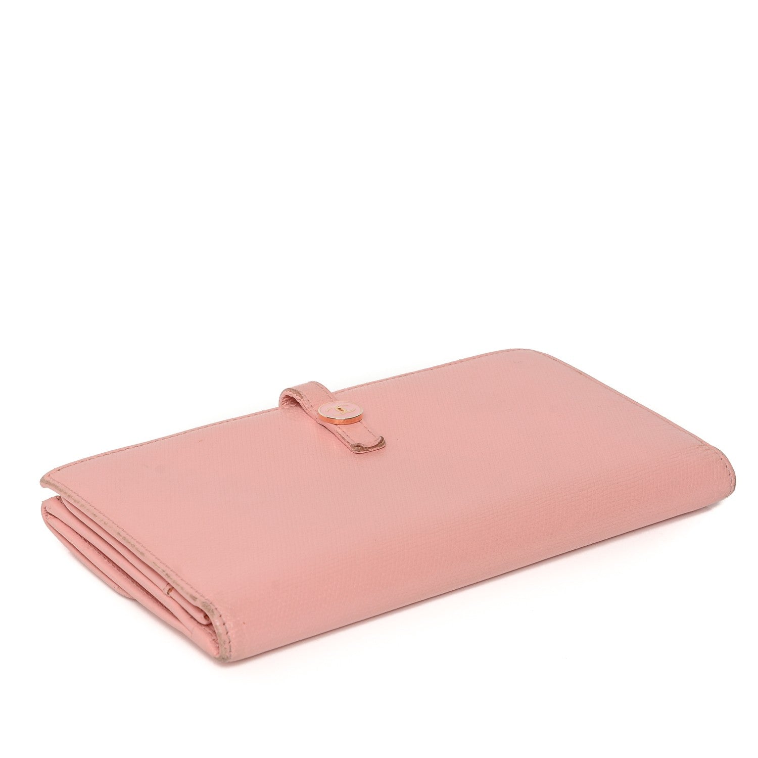 Chanel Grained Calfskin CC Button Wallet Pink 4 of 13