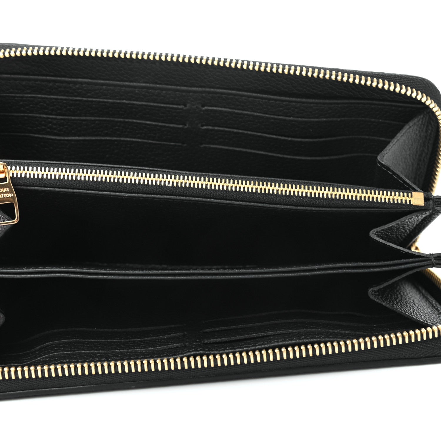 Louis Vuitton Empreinte Monogram Giant Zippy Wallet Black Beige 5 of 6