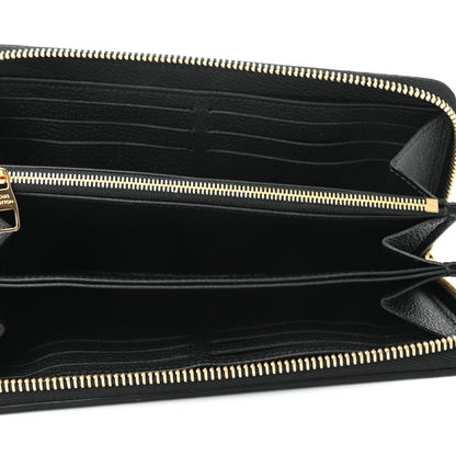 Louis Vuitton Empreinte Monogram Giant Zippy Wallet Black Beige 5 of 6