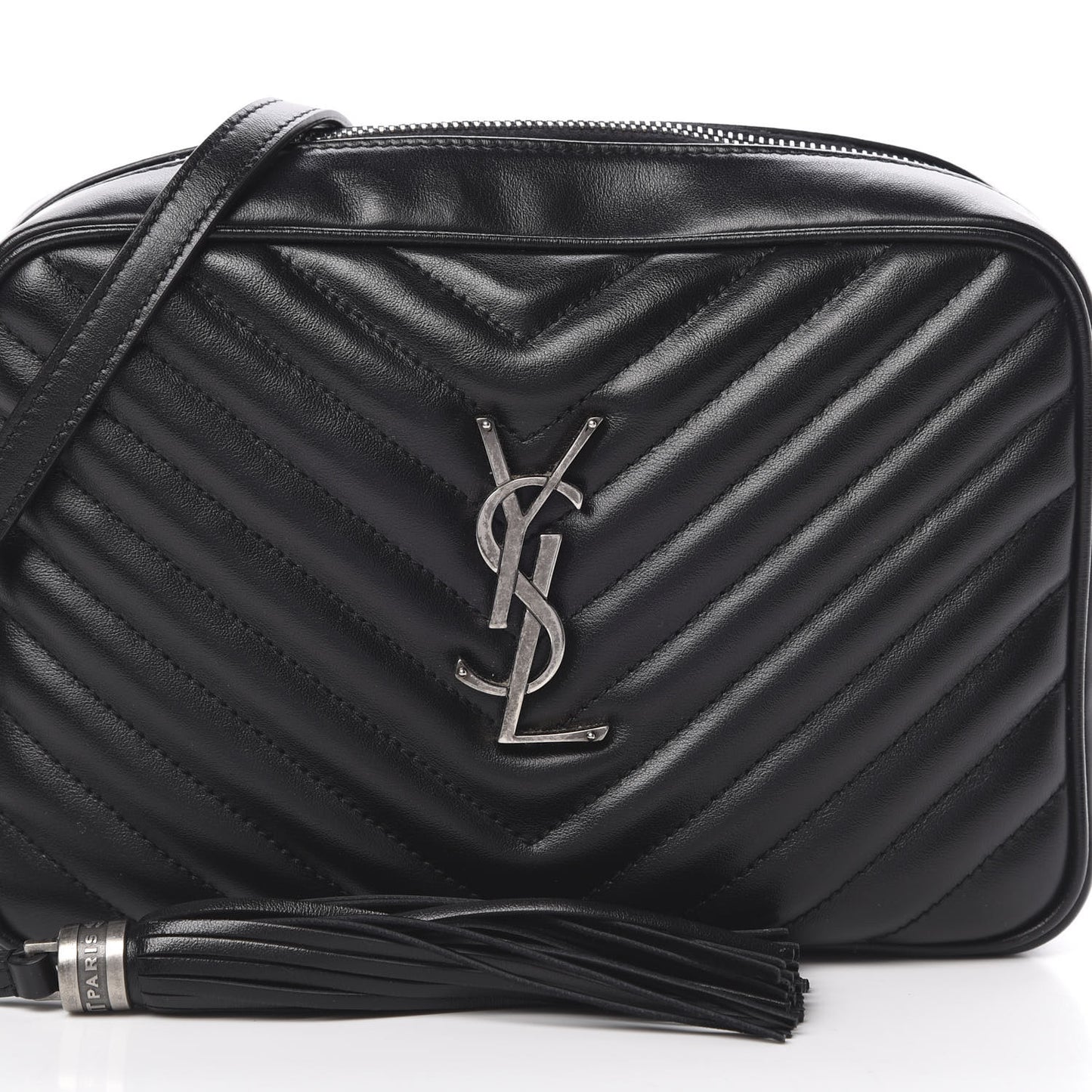 Calfskin Matelasse Monogram Lou Camera Bag Black