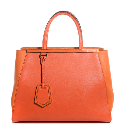 Fendi Vitello Elite Regular 2Jours Tote Arancio 1 of 12