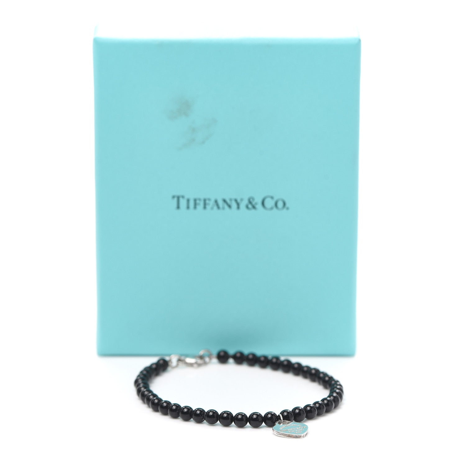 Tiffany Sterling Silver Black Onyx 4mm Return To Tiffany Bead