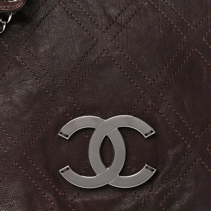 Chanel Calfskin Diamond Stitch Large Messenger Brown 9 of 12