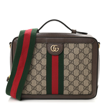 Gucci GG Supreme Web Small Ophidia Top Handle Shoulder Bag Brown 1 of 10