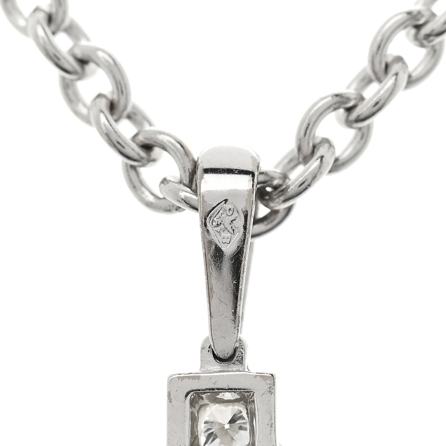 Cartier Platinum Diamond Cross Pendant Necklace 6 of 6