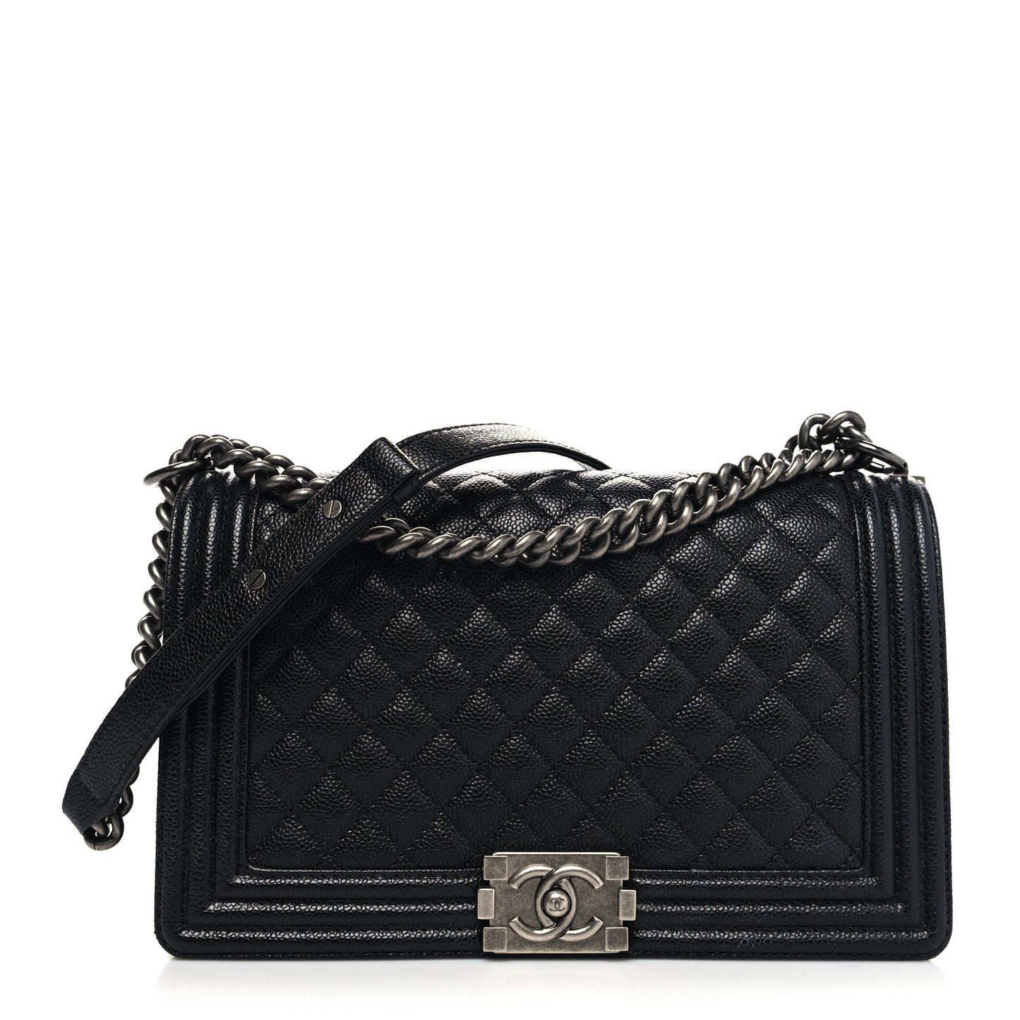 Caviar Quilted New Medium Boy Flap Black