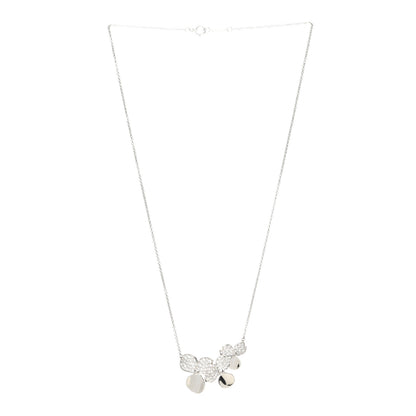 Tiffany Platinum Diamond Mini Paper Flowers Cluster Pendant Necklace 3 of 6